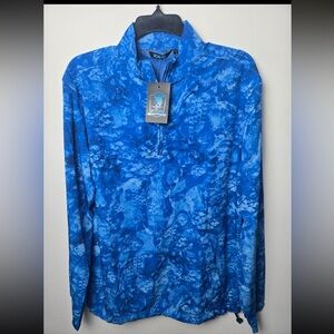 Scales Men's Quarter Zip Jacket Royal Camo Small NWT